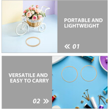 12 buc instrumente de țesut cu cercuri din bambus pentru artizanat, captatoare de vise, coroane de Crăciun DIY, decor de nuntă