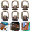 12pcs Rotating Chain Buckle Hardware for Purses and Bags DIY Rivet Studs 8