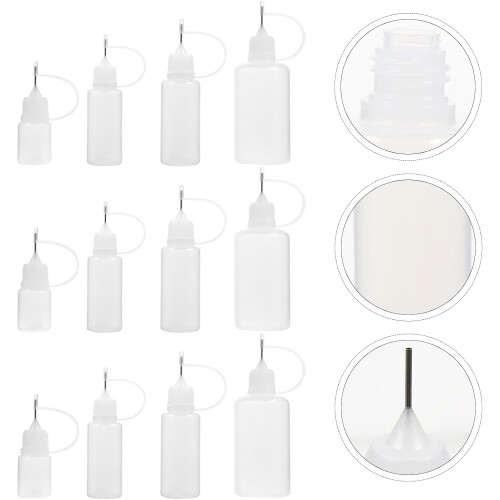 Refillable Syringe Dispenser Bottles 12pcs Set (5ml, 10ml, 20ml, 50ml)