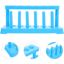 2PCS Blue 6-Hole Test Tube Holder Rack for Laboratory Supply, Science Experiment Tube Storage Stand
