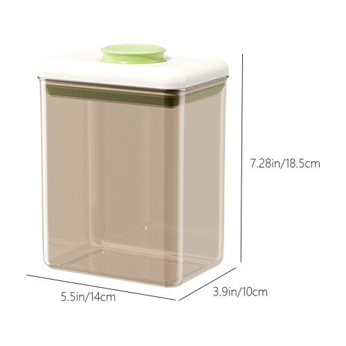 Airtight Push-Button Food Storage Containers – Stackable Plastic Jars for Dry Goods, Spices & Pantry Organization 1