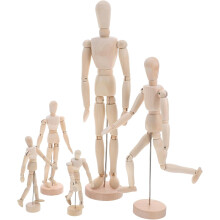 5pcs Jointed Wooden Mannequin Set for Artists – Adjustable Human Sketch Models in Small to Extra Large Sizes