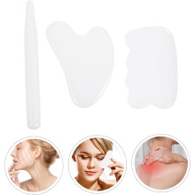 2 set di strumenti professionali per massaggio facciale Gua Sha, raschietti per viso e collo.
