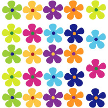 24 magnetische Blumenaufkleber aus Kunstharz, vielseitig einsetzbar, tragbar, verschiedene Farben, niedlicher und eleganter Stil