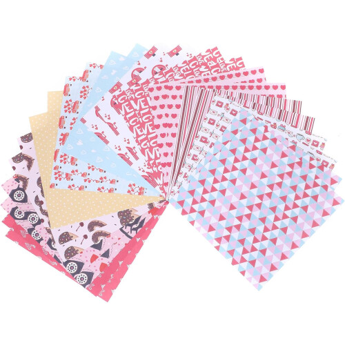 24 Blatt Valentinstag-Scrapbook-Papier zum Selbermachen