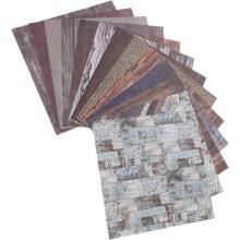 Vintage-Holzmaserung-Scrapbooking-Materialpapierbögen DIY-Handbuch-Bastelpapier