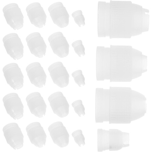 24pcs Cake Decorating Coupler Piping Bag Converter Pp Material Four Diameter Specifications