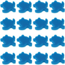 24-teiliges Set schildkrötenförmiger Ölabsorptionsschwämme als Filterwerkzeug für Schwimmbecken und Fischteiche