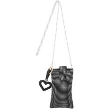 Kleine Umhängetasche mit Herzanhänger und Strasssteinen für Damen – ideal für Reisen, Shopping und Outdoor-Aktivitäten
