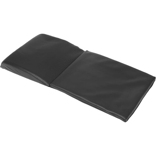 Portable Folding Ab Exercise Mat – Black Sit-Up Training Pad com suporte lombar