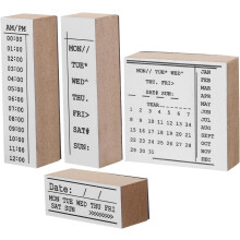 Ensemble de tampons artisanaux pour journal intime, en bois et caoutchouc, pour scrapbooking et loisirs créatifs
