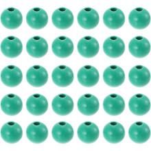 100pcs 14mm Minta Green Beads de madeira Perlas soltas multipropósito para a fabricação de jóias e decorações de artesanato