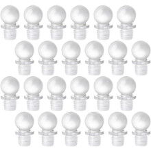 24 Stück Kugel-Weinstopfen für Glasflaschen, multifunktional, aus Silikon und Glas, tragbar