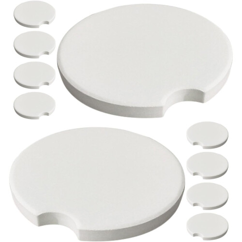 Sublimation Ceramic Blanks Easy Cleaning 24pcs Round Shape Protect Car Cup Holders