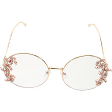 Lunettes de soleil rondes à strass pour femmes, style vintage, inspirées de la plage.