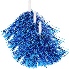 24 stuks cheerleading pompons met metalen folie, 20 g dansbloemen met handvat