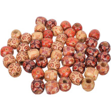 100Pcs Wooden Dreadlocks Beads Large Hole DIY Hair Braid Beads for Hair Extensions Suitable
