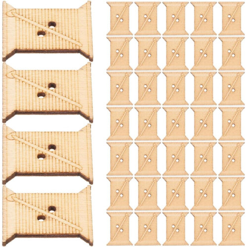 Porta-rocchetti in legno, 100 pezzi, per ricamo e lavori creativi.