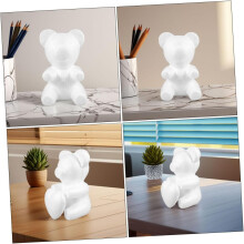 12-teiliges Schaumstoff-Bastelset in Bären- und Herzform für Party-DIY-Dekorationen, 20 cm Bär und 10 cm Herz aus Schaumstoff