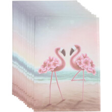 50pcs Flamingo Stationery Letter Writing Paper Pack Vintage Decorative Stationery Paper