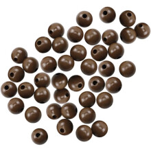 100pcs Wooden Beads for Jewelry Making Smooth Surface Coffee Wood Round Beads Without Burrs