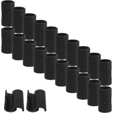 24 schwarze Kunststoff-Drahtregalclips für Pfostenregale, flexible und vielseitige Regalbefestigungsklammern, geeignet