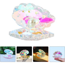 Bunte Kristallmuschelfigur, Glasmuschelskulptur, lebensechtes Cartoon-Design, vielseitiges Kristallglas-Dekor