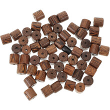 100Pcs 8Mm Natural Chicken Wing Wood Barrel Beads with Hole for Bracelet Making