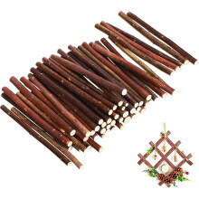 50 Stück Naturholzstäbchen, 15 cm lang, Bastelzweige, Äste für DIY-Dekorationen und Weihnachten