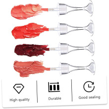 12 Mini-Kunststofffläschchen in Weinglasform, wiederverwendbare Aufbewahrungsbehälter für Lipgloss