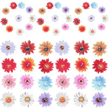 50 boutons en bois en forme de fleur pour loisirs créatifs, petits boutons décoratifs pour vêtements et accessoires de couture.