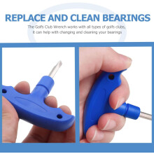 Clé à molette portable en acier robuste (lot de 2) pour la réparation des manches de clubs de golf
