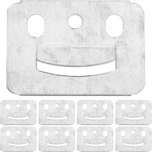 100 clip zincate per pannelli a parete, foro piatto 44x31 mm, ganci per mobili, fibbie di fissaggio resistenti.
