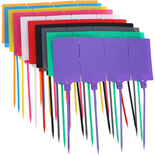 Etiquetas de envio de plástico de cor misturada de 100pcs 5.8X100mm