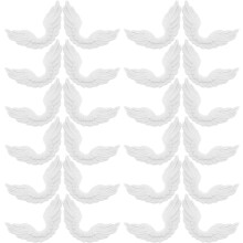 24 Stück Kunststoff-Engelsflügel-Ornamente für DIY-Weihnachtsbastelarbeiten, Engelsflügel-Zubehör