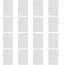 100 szt. torebek filtrujących do herbaty, włókniny, łatwe do napełniania i usuwania, zamknięcie ściągaczem, białe