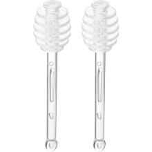 2 wiederverwendbare Honiglöffel-Stäbchen aus robustem Material mit Honigsparfunktion, multifunktional