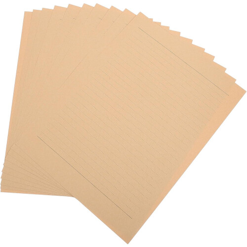 A4 Lined Kraft Paper Writing Stationery Pack, 100 Sheets Letter Writing Paper