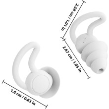 Cuffie in silicone antirumore, morbide e adatte al lavoro, 1 paio, bianche, ideali per musicisti.