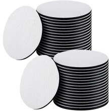 50 runde, unbedruckte Sublimationsuntersetzer aus Neopren für DIY-Bastelarbeiten und Thermotransferdruck