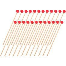 100 bâtonnets à sucettes en bois rouge, parfaits pour remuer les boissons lors de fêtes.