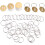 50pcs Engraved Round Tags Plastic Tag Key Ring for Table Numbers Luggage Key Labels 1