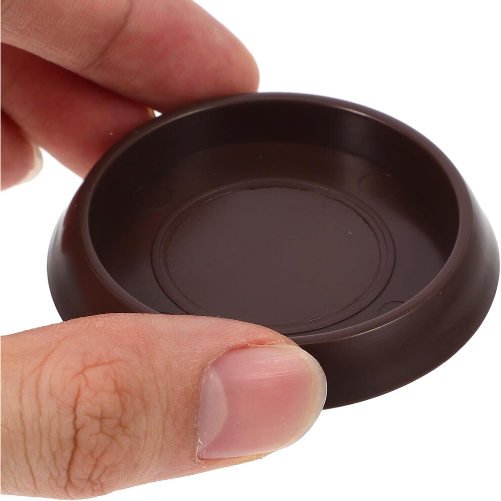 12Pcs Plastic Furniture Caster Cups Round Non-Skid Wheel Grippers Easy To Use Furniture Wheel Stoppers 5455468323720