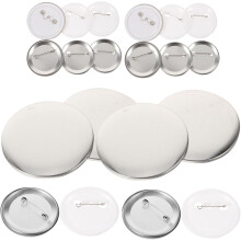 Metal Pin Badge Parts Blank Button Making Supplies Metal Badge Shells e Plastic Shell para projetos de artesanato DIY