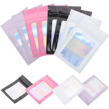 100pcs Colorful Wrapping Bags Jewelry Storage Bags Reusable Pills Container for Jewelry Organization