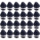 100 Sets Rubber Brooch Clutch Pin Backs Flat Round Lapel Pin Keepers with PVC Storage Case 1