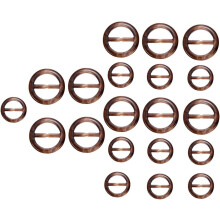 Fivelas redondas de resina de 40pcs com diâmetro interno de 2,5 cm e 3 cm