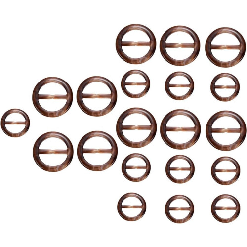 Fivelas redondas de resina de 40pcs com diâmetro interno de 2,5 cm e 3 cm
