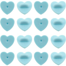 100 Stück hellblaue, herzförmige Gummi-Anstecknadelverschlüsse, Reversnadel-Verschlüsse als Ersatz für Abzeichen