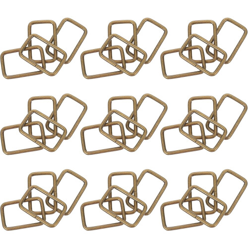 100Pcs Stainless Steel Strap Buckles Rectangular Belting Connecting Tool Sturdy Purse Making Supplies